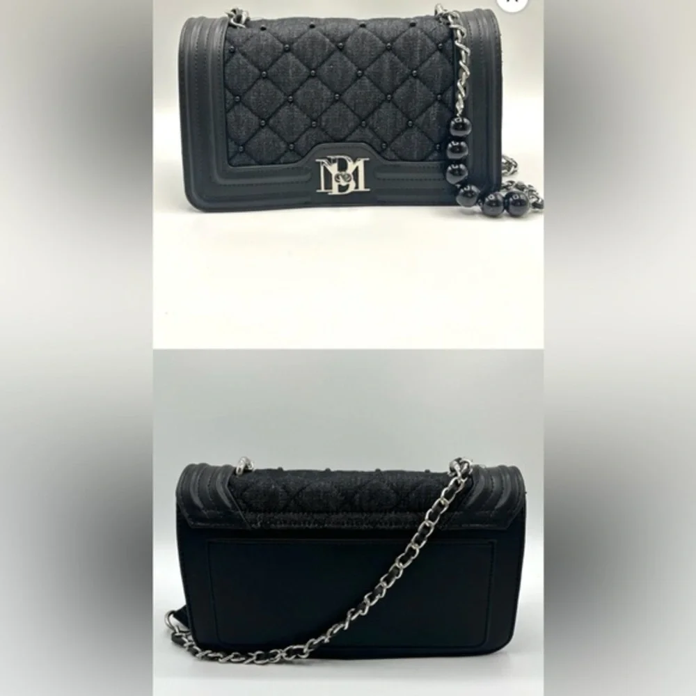 Badgley Mischka Black Designer Chain Bag